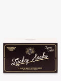 Gentlemen's Hardware lucky socks gift set with three pairs and international icons, UK version