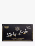Gentlemen's Hardware lucky socks gift set with three pairs and international icons, UK version