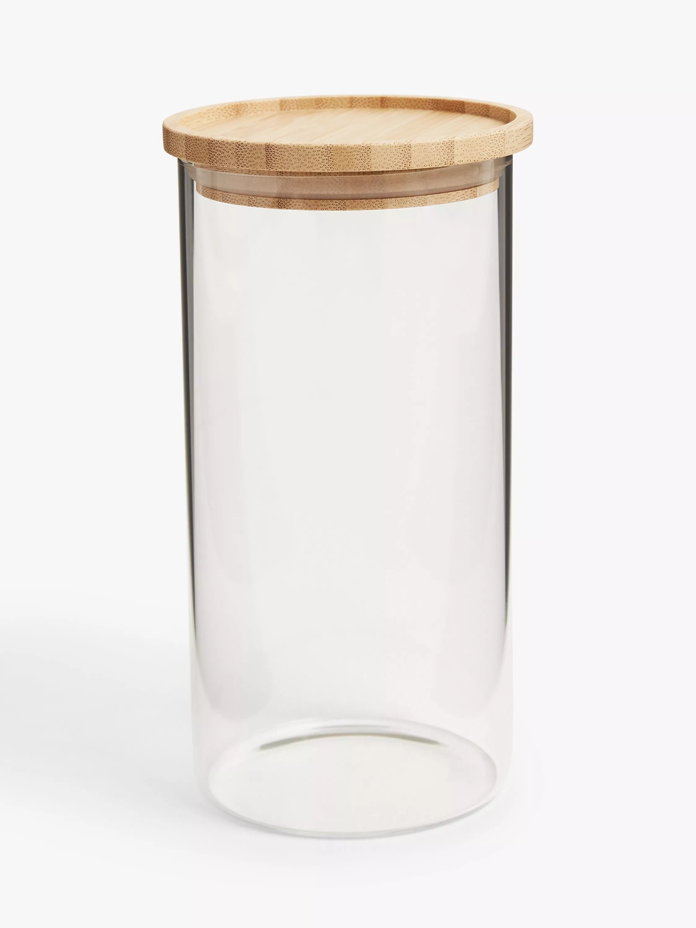 John Lewis glass jar with bamboo lid 1L, imported from the UK
