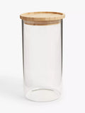 John Lewis glass jar with bamboo lid 1L, imported from the UK