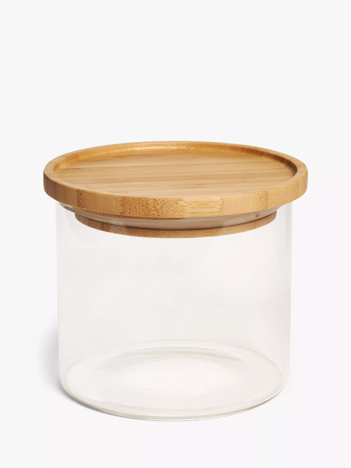John Lewis glass storage jar with bamboo lid 450ml, imported from the UK