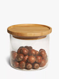 John Lewis glass storage jar with bamboo lid 450ml, imported from the UK