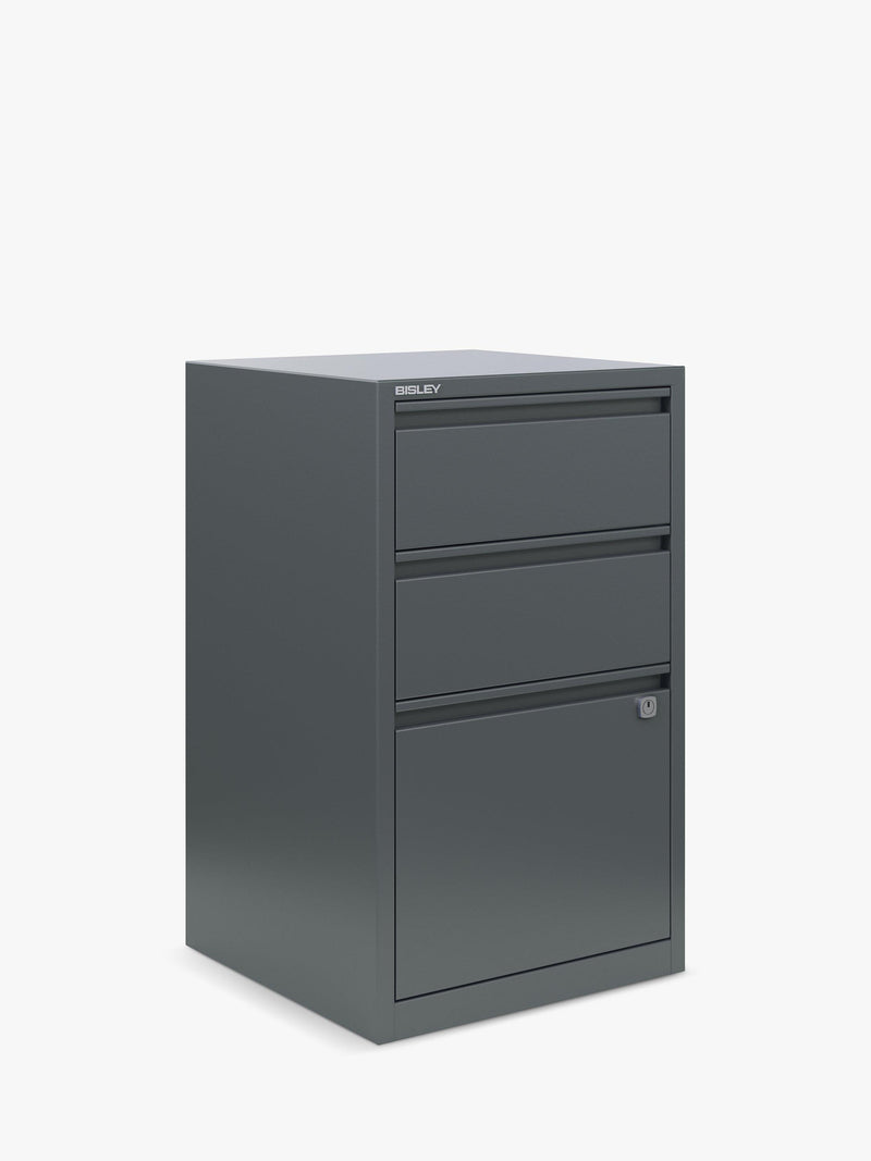 Bisley 3-Schubladen-Heftschrank, Aktenschrank aus Stahl – britisches Produkt