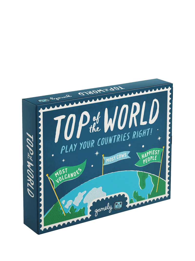 Gamely Top of the World trivia card game, UK version