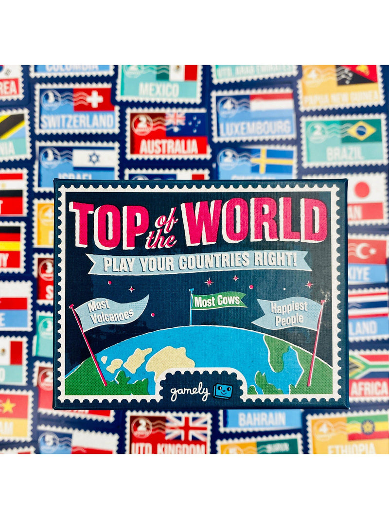 Gamely Top of the World trivia card game, UK version