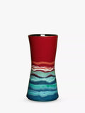 Poole Pottery hourglass vase Red Multi 24cm, imported from the UK