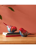 Poole Pottery Horizon earthenware birds ornament set of 2, UK version