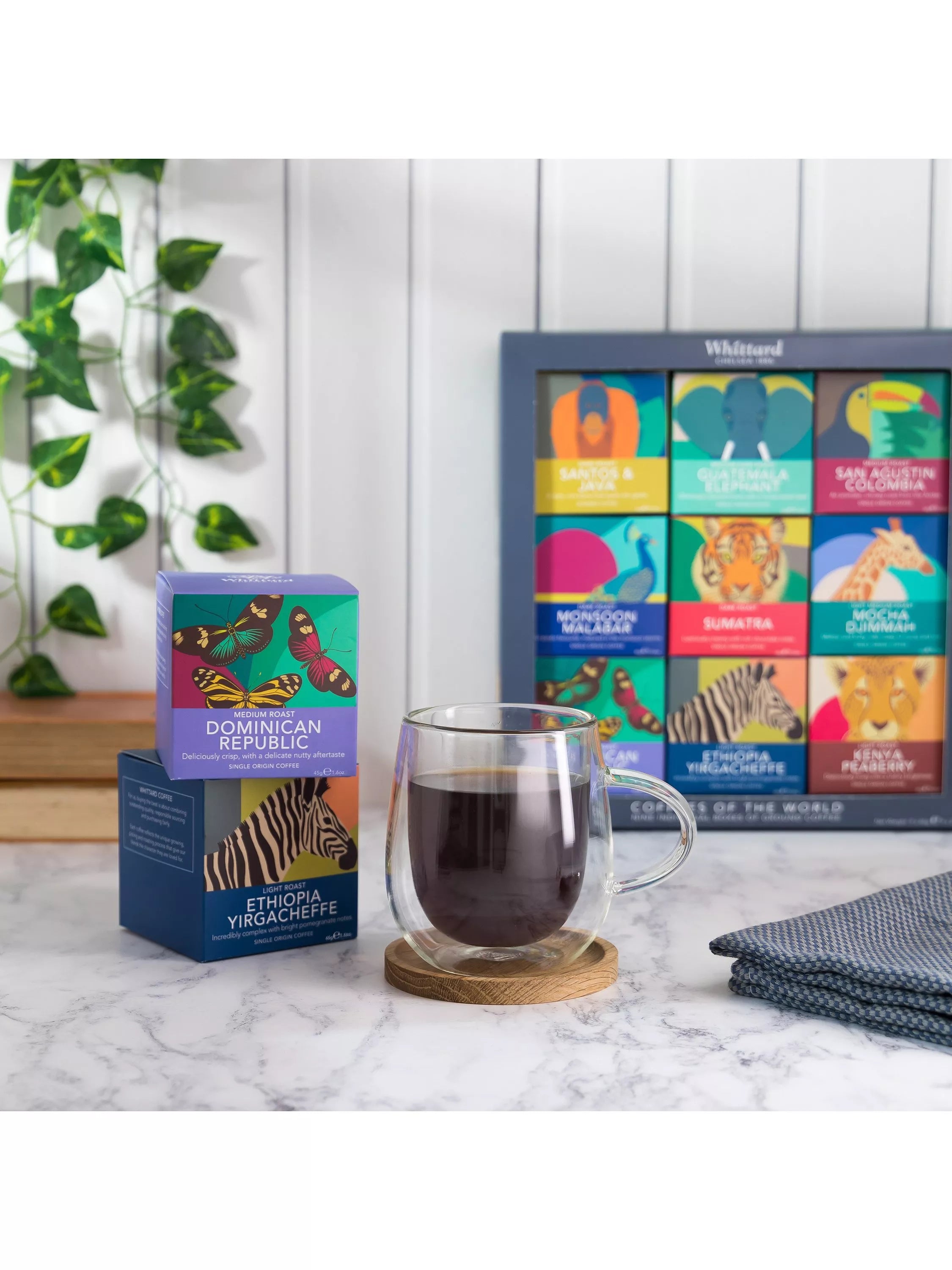 Whittard Coffees of the World ground coffee gift set 405g (British brand)