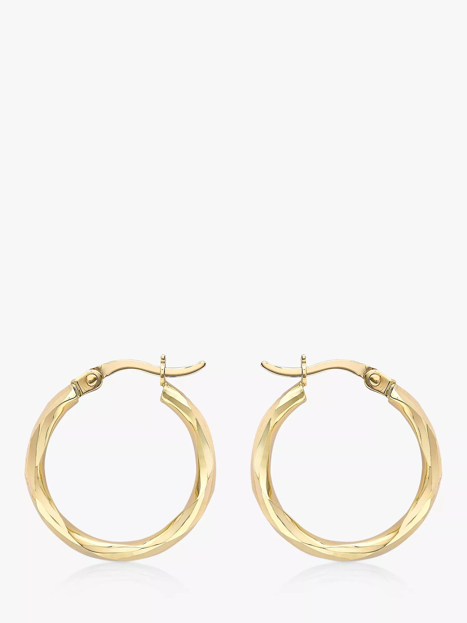 IBB 9ct gold creole hoop earrings 1.8cm (British brand)