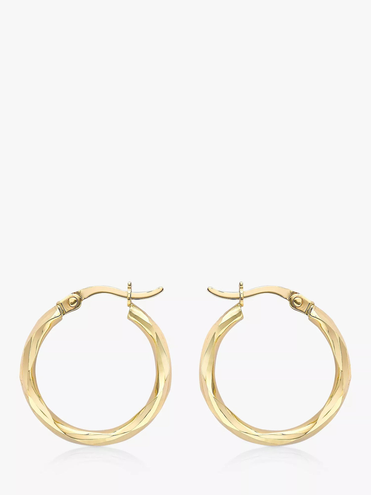 IBB 9ct gold creole hoop earrings 1.8cm (British brand)