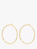 IBB large faceted hoop earrings 9ct gold - British product