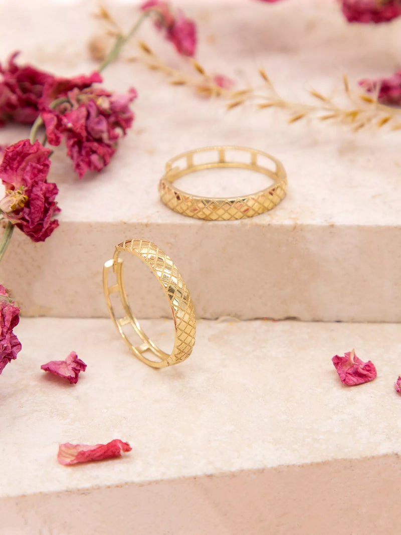 IBB earrings 9ct gold quilted large hoop - British product