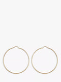 IBB 9ct gold textured slim hoop earrings - British product