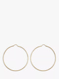 IBB 9ct gold textured slim hoop earrings - British product