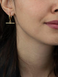 IBB 9 Karat Gold Creole T-Bar Creolen 2,35 cm, importiert aus Großbritannien