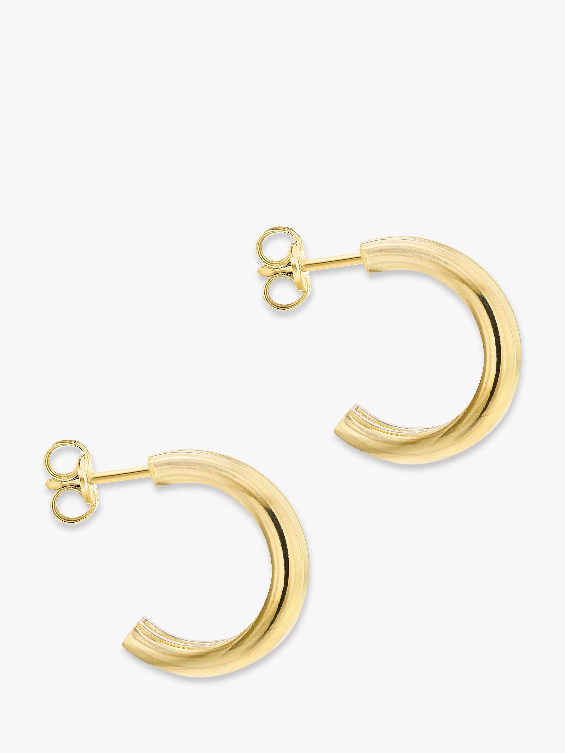 IBB 9ct gold double half hoop earrings, imported from the UK