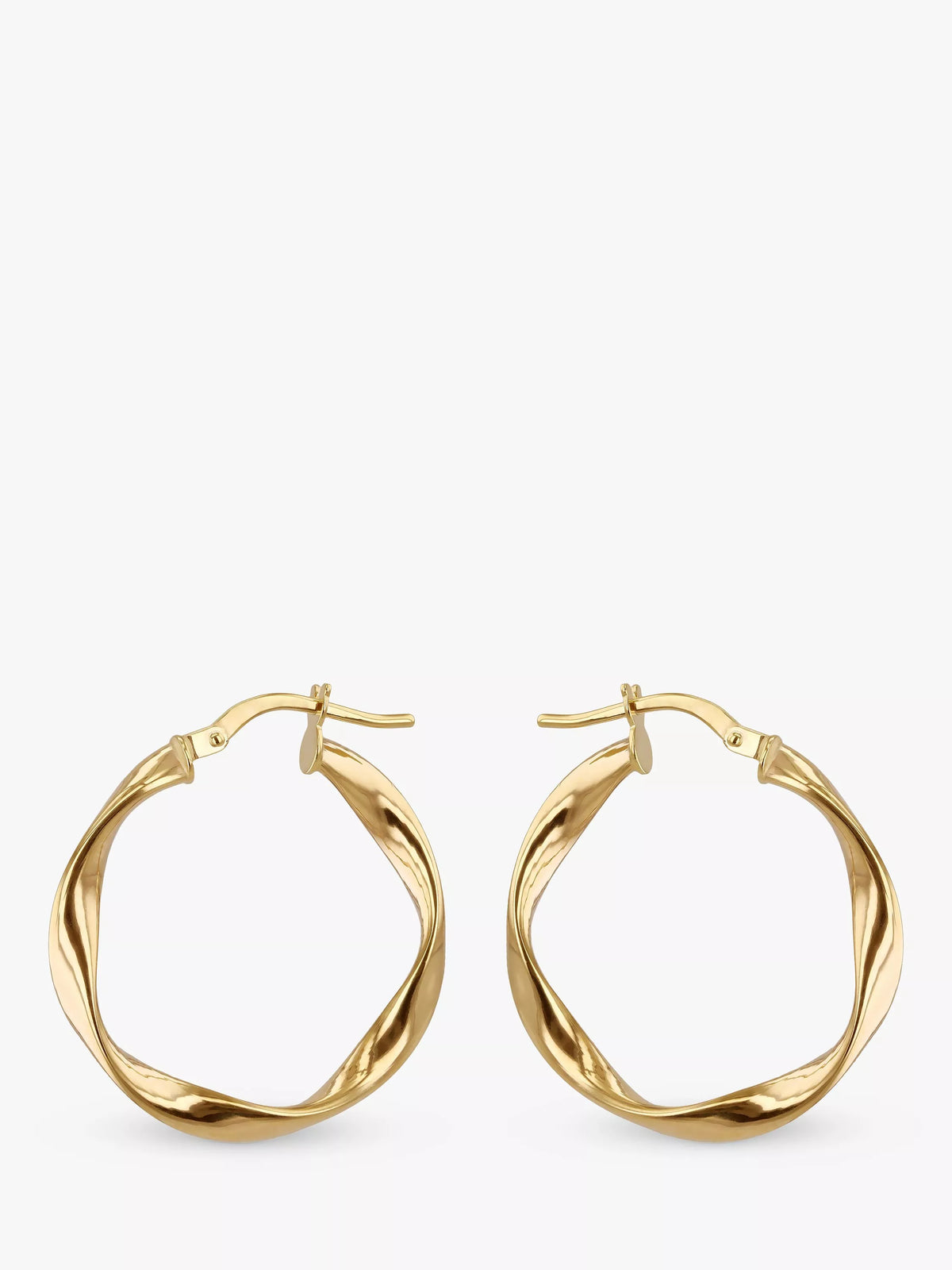 IBB 9ct gold twist hoop earrings, imported from the UK