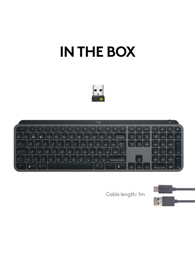 Logitech MX Keys S wireless keyboard graphite - British product