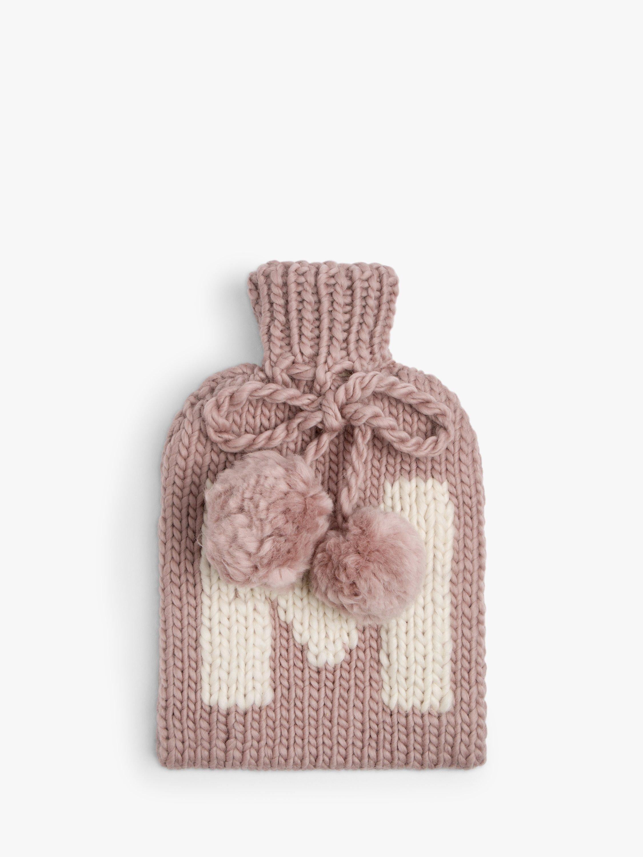 Wool Couture monogram hot water bottle cover knitting kit (British brand)