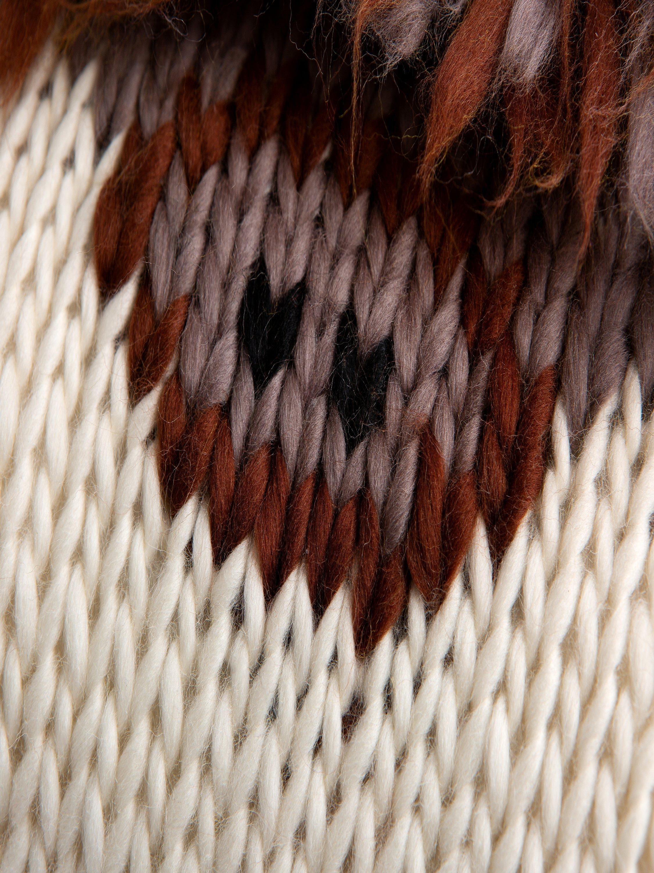 Wool Couture Highland cow cushion knitting kit, imported from the UK