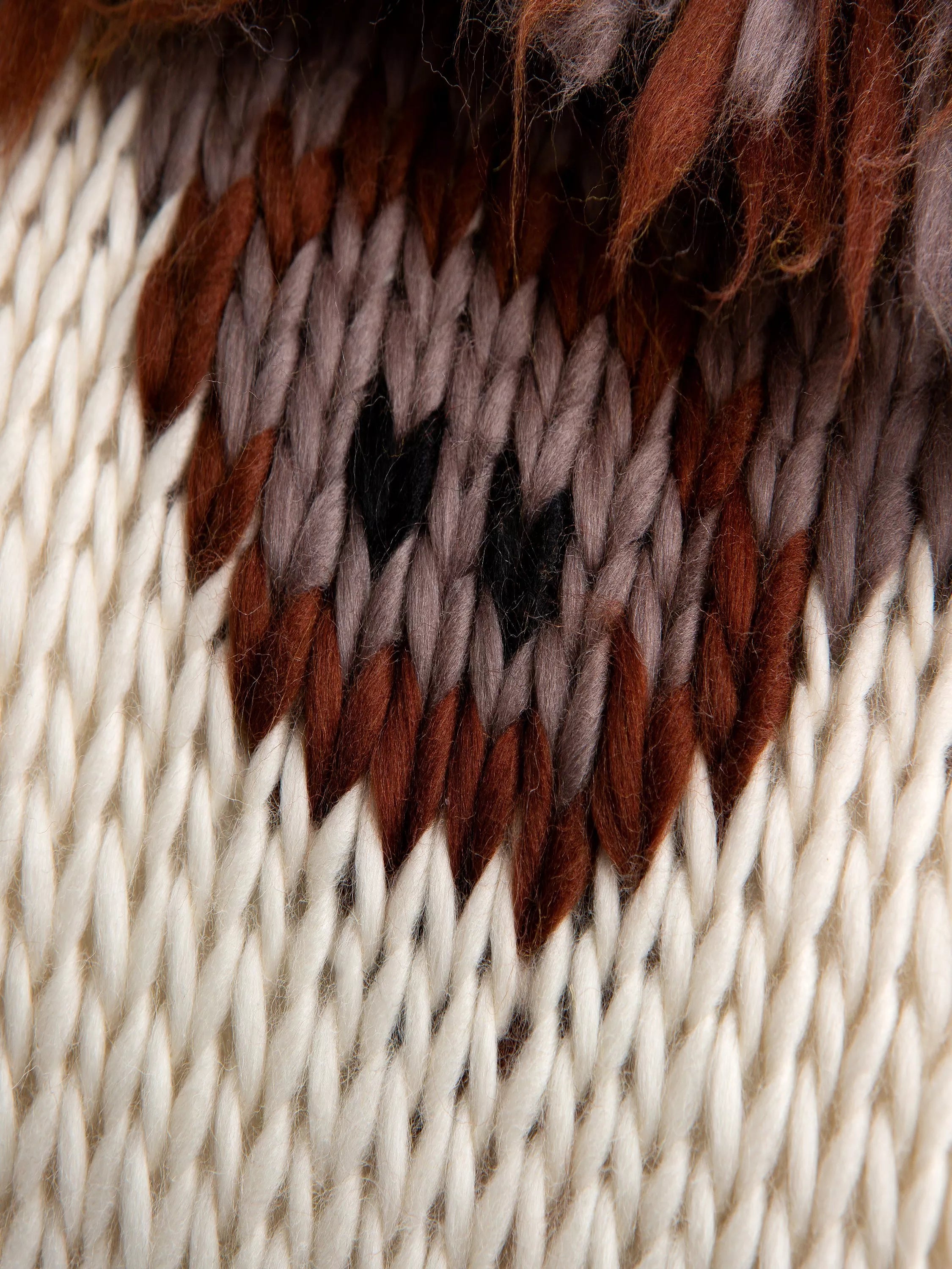 Wool Couture Highland cow cushion knitting kit, imported from the UK