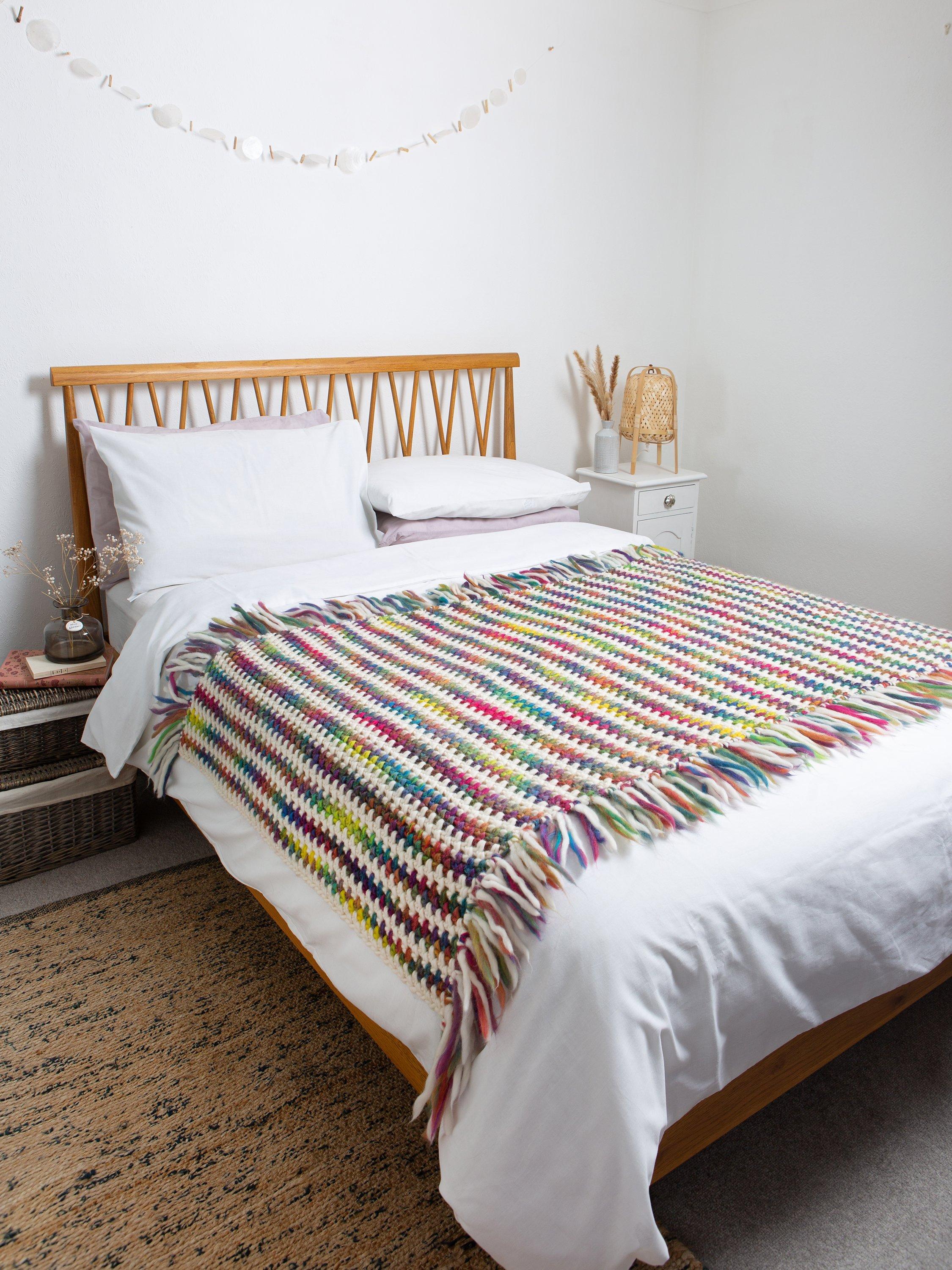 Wool Couture Ellie Blanket Crochet Kit (British brand)