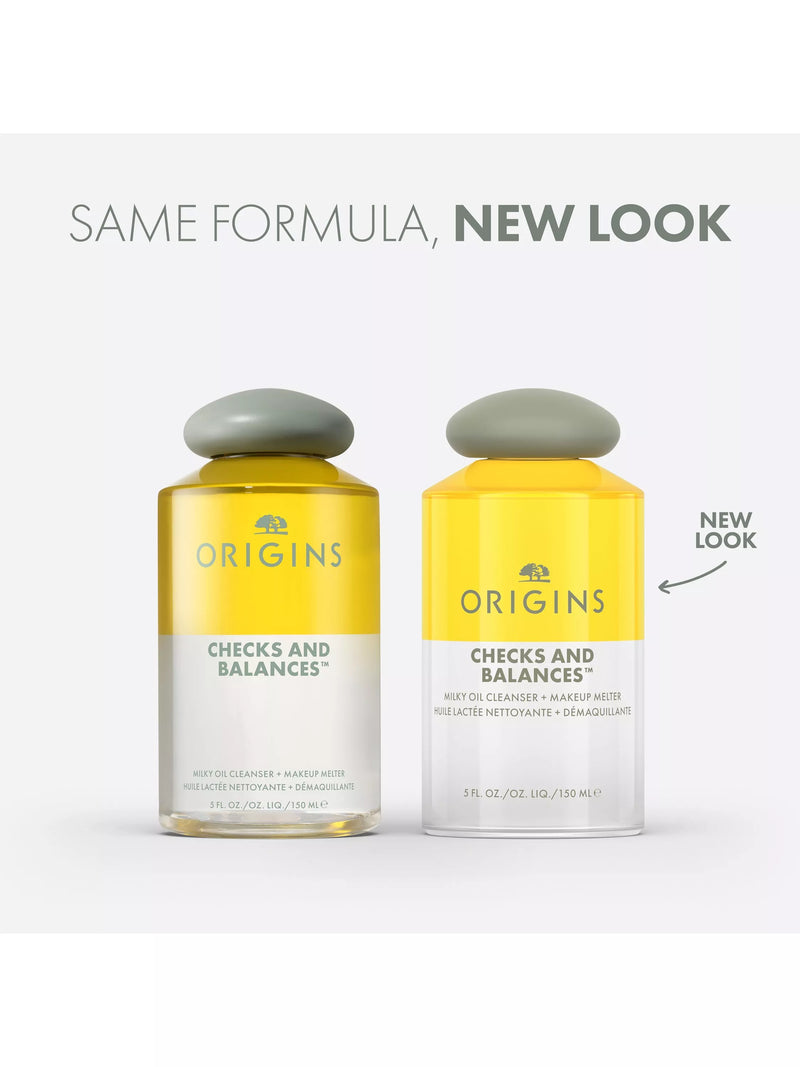 Origins Checks And Balances Milk to Oil Cleanser and Makeup Melter 150ml, imported from the UK