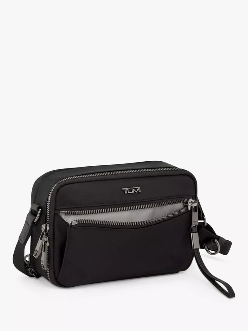 TUMI Voyageur Langley Umhängetasche Schwarz Gunmetal - Britisches Produkt