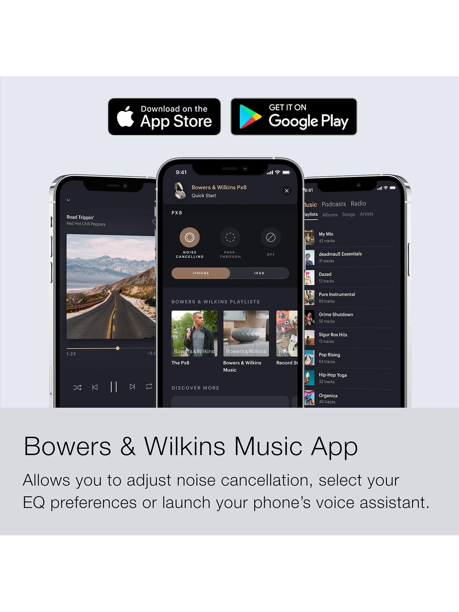 Bowers & Wilkins Px8 Over-Ear-Kopfhörer mit Geräuschunterdrückung, UK-Version