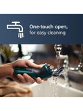 Philips wet & dry electric shaver with 27 PowerCut blades and pop-up trimmer, dark green forest, imported from the UK