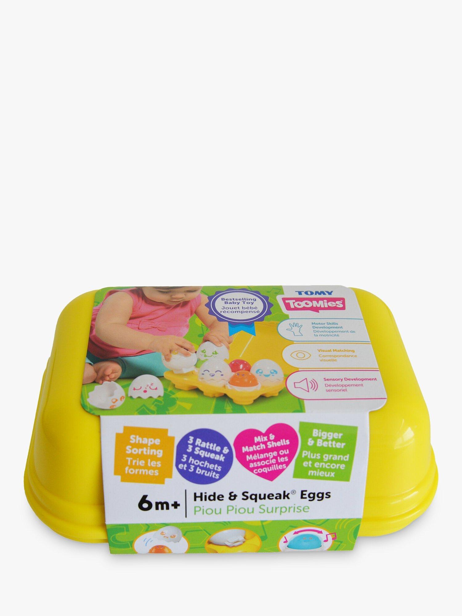 TOMY Hide & Squeak Eggs Babyspielzeug (britische Marke)