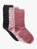 John Lewis ankle socks leopard print organic cotton pack of 3, UK version