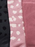 John Lewis ankle socks leopard print organic cotton pack of 3, UK version