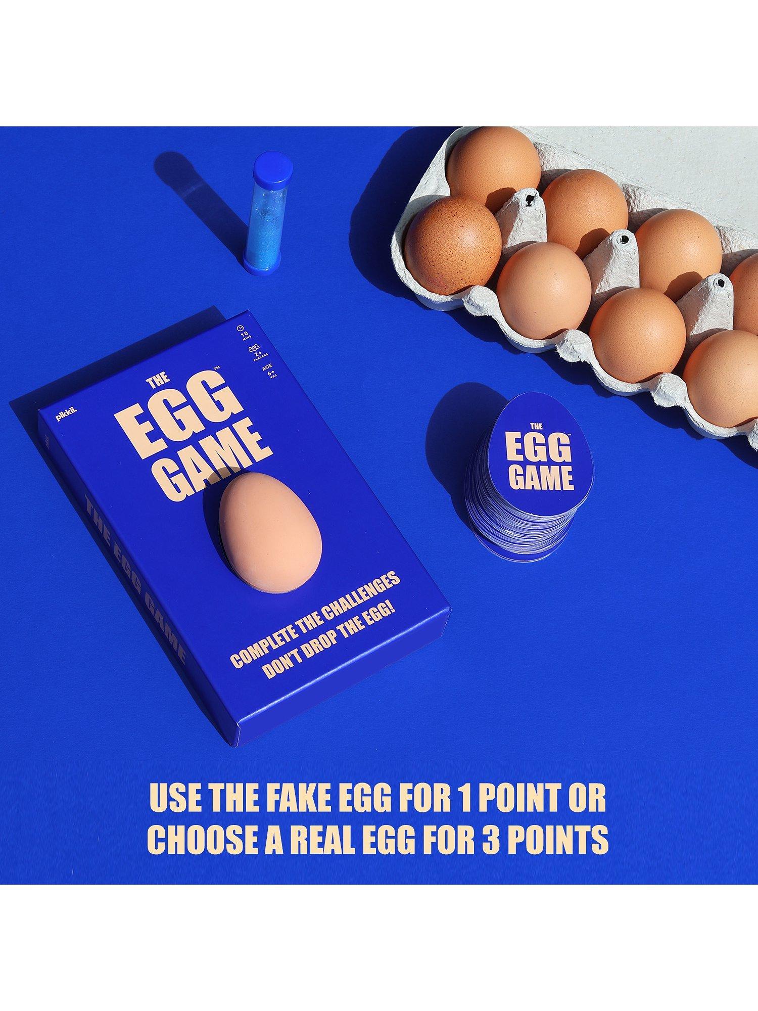 Pikkii egg game with fake egg and 100 challenges, imported from the UK