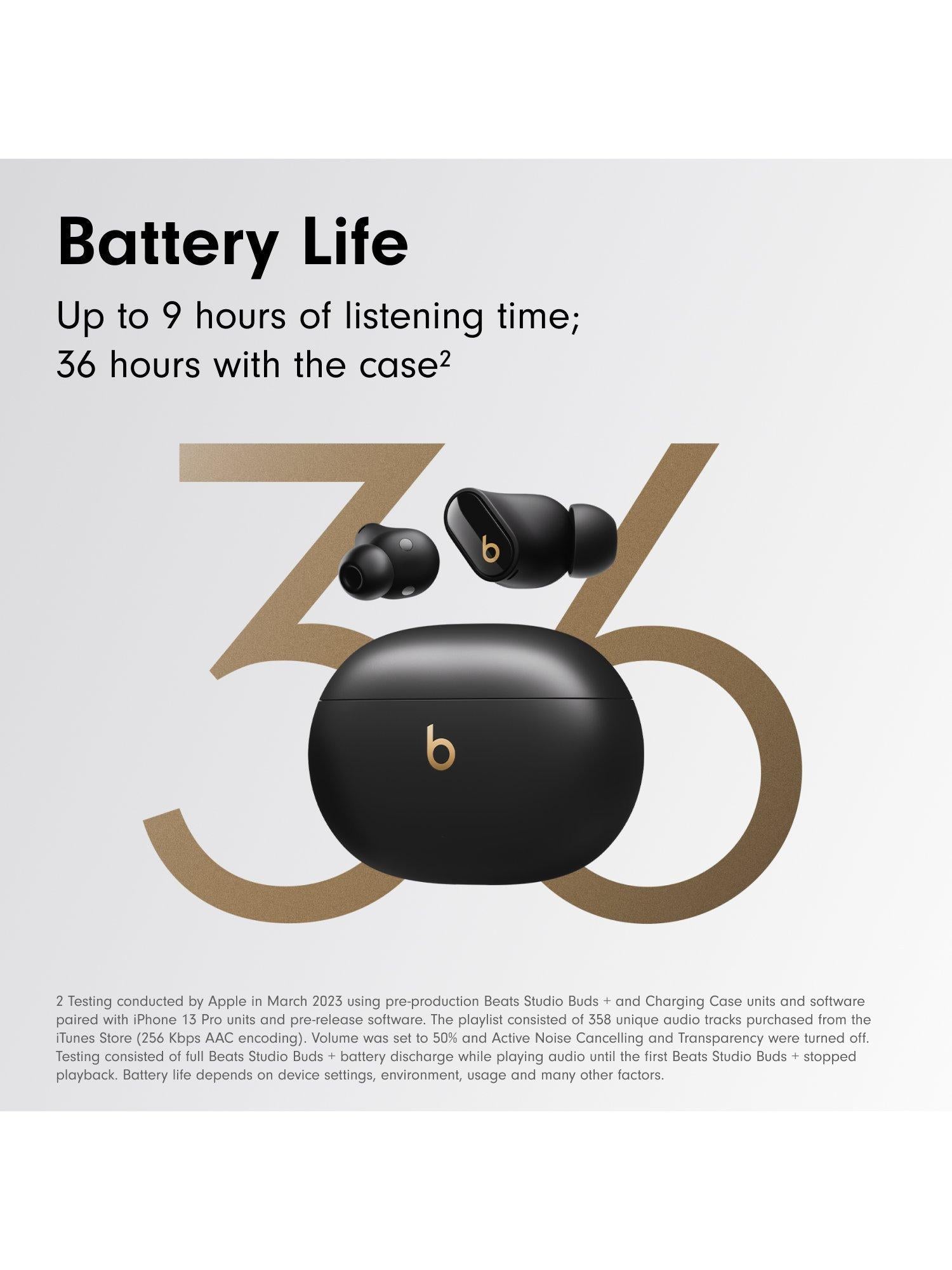 Beats Studio Buds+ kabellose Ohrhörer mit aktiver Geräuschunterdrückung - britisches Produkt