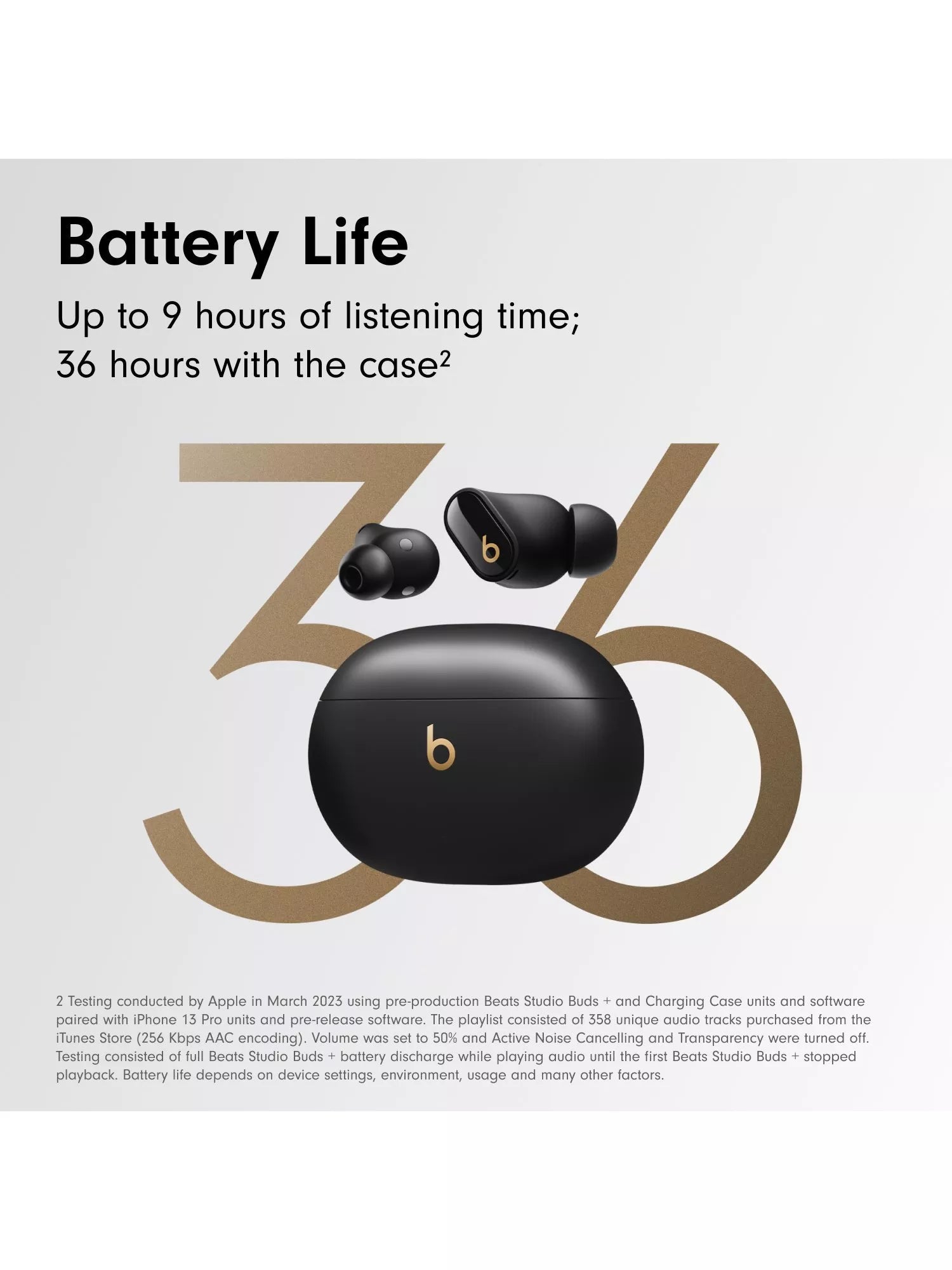 Beats Studio Buds+ wireless earbuds active noise cancelling - British product