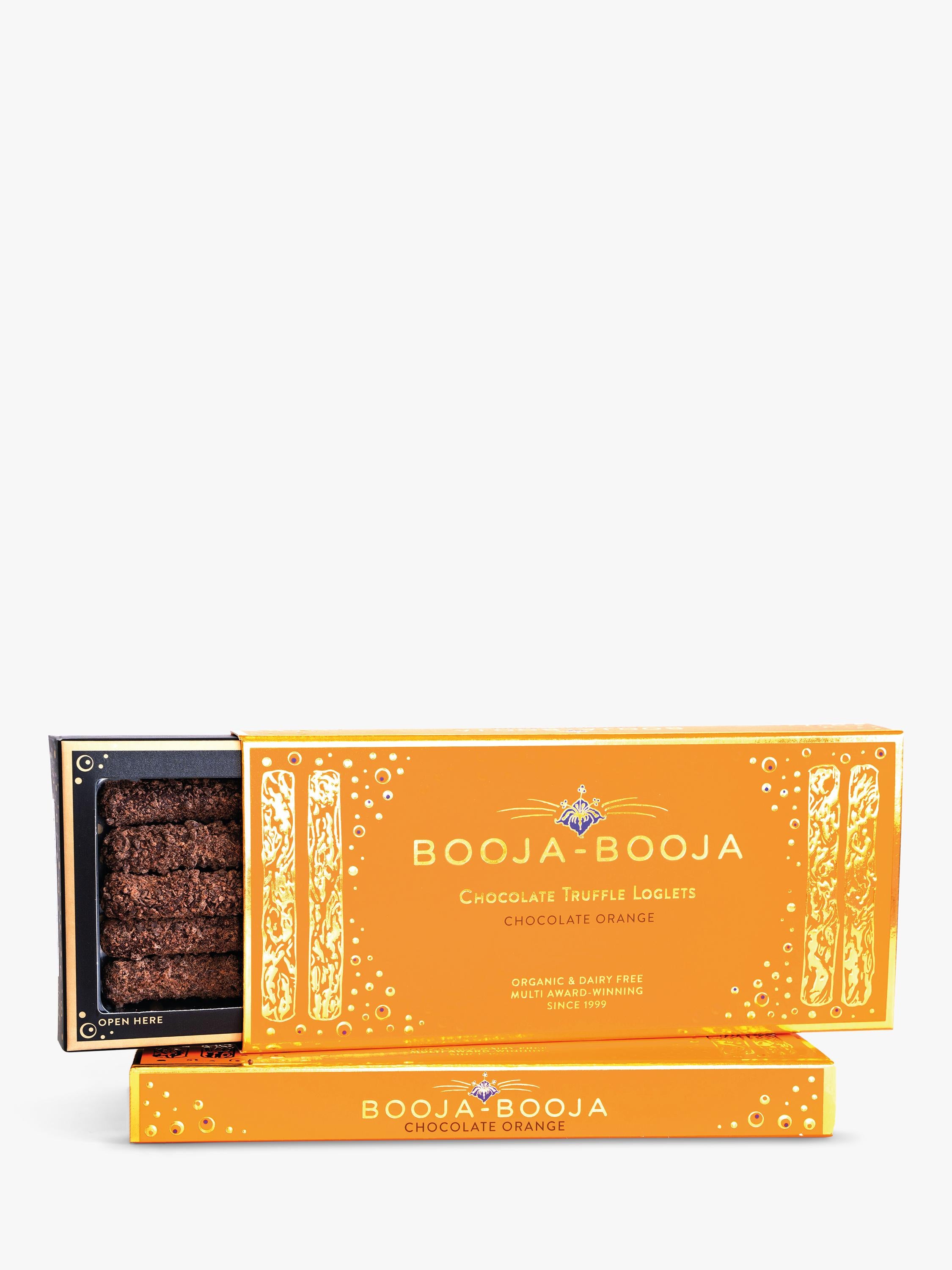 Booja-Booja chocolate orange truffle log with mandarin bursts, 115g - British product