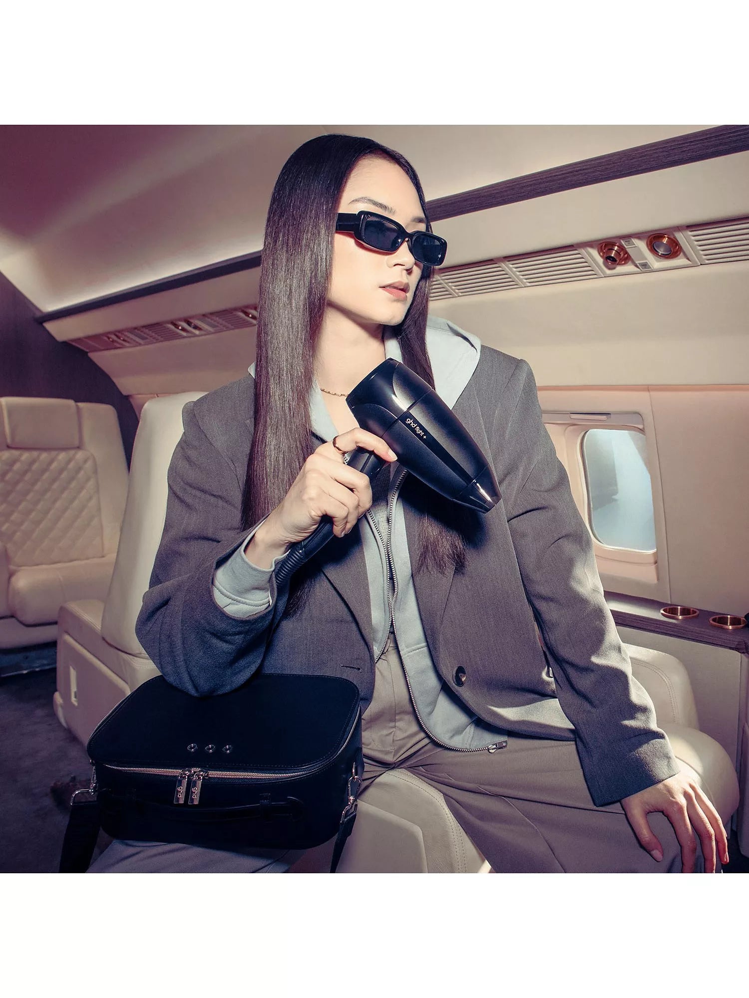 ghd Flight+ travel hair dryer black, imported from the UK