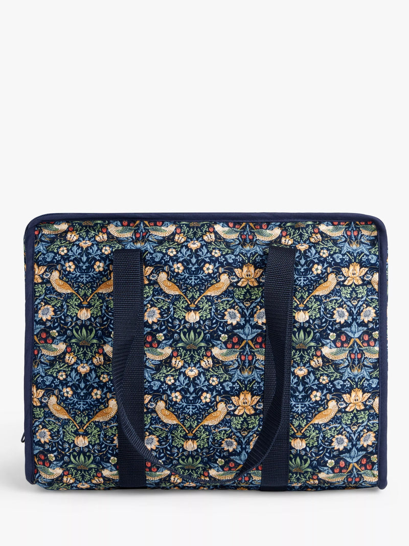 John Lewis William Morris Strawberry Thief craft storage bag in navy, UK version
