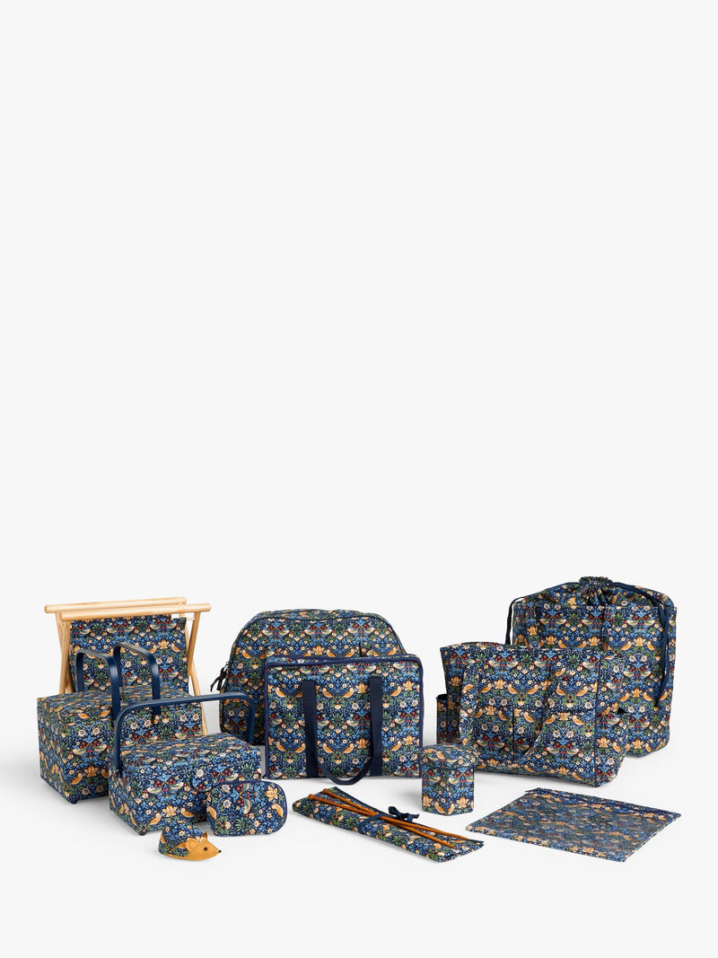 John Lewis William Morris Strawberry Thief Craft Bag, Navy