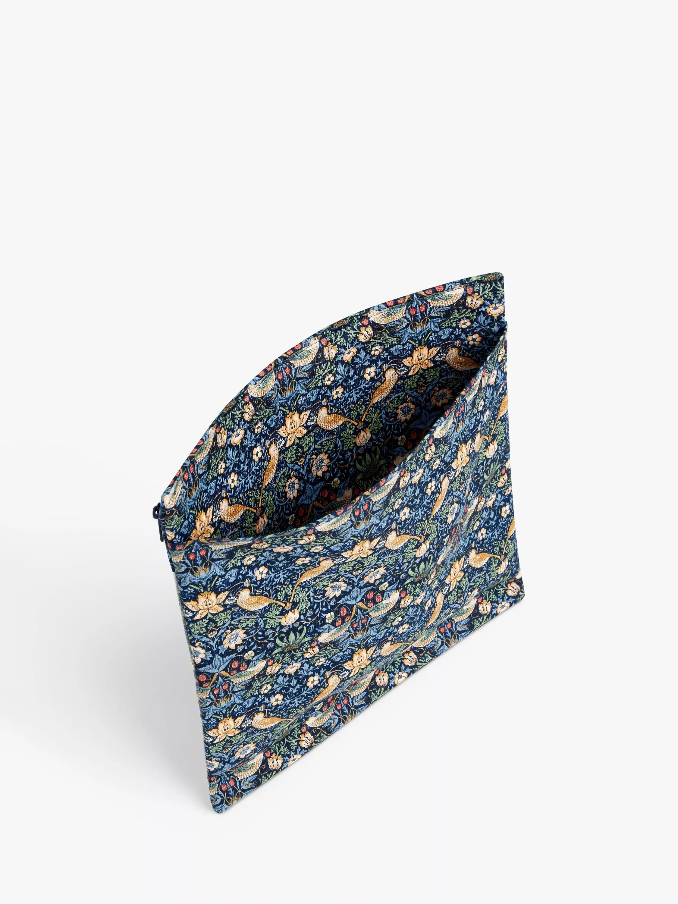John Lewis Strawberry Thief craft storage pouch in navy, UK version