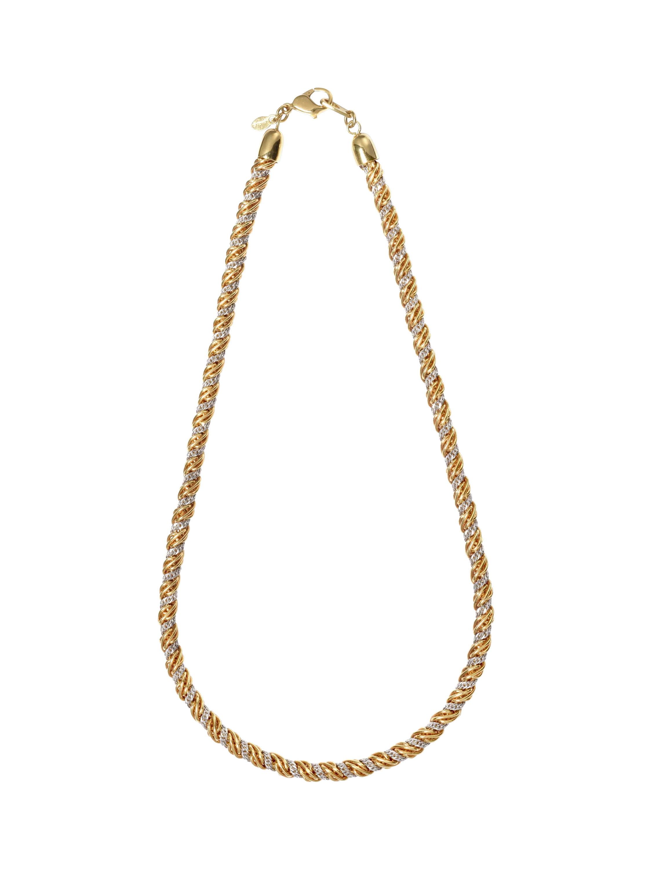 Eclectica Halskette 22 Karat Gold Rhodium Platin 45cm - Britisches Produkt