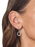Eclectica pre-loved Circle of Life cubic zirconia drop earrings, imported from the UK