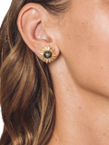 Eclectica Star of Vergina hematite stud earrings gold - British product