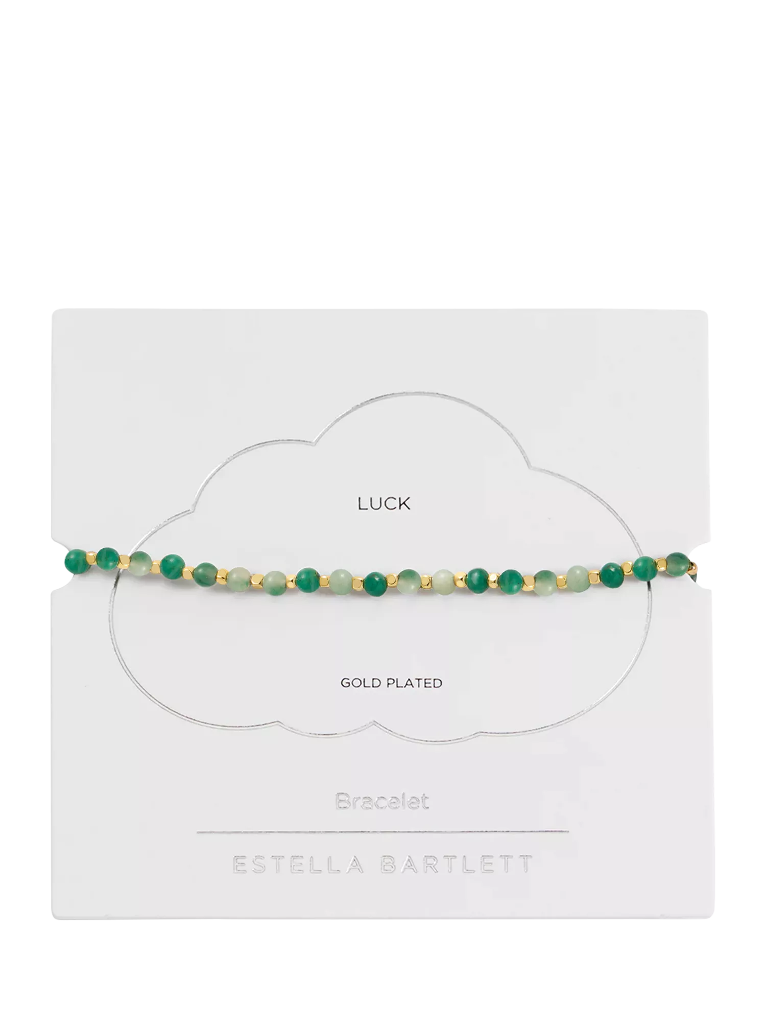 Estella Bartlett green agate beaded bracelet in gold - British product
