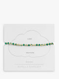 Estella Bartlett green agate beaded bracelet in gold - British product
