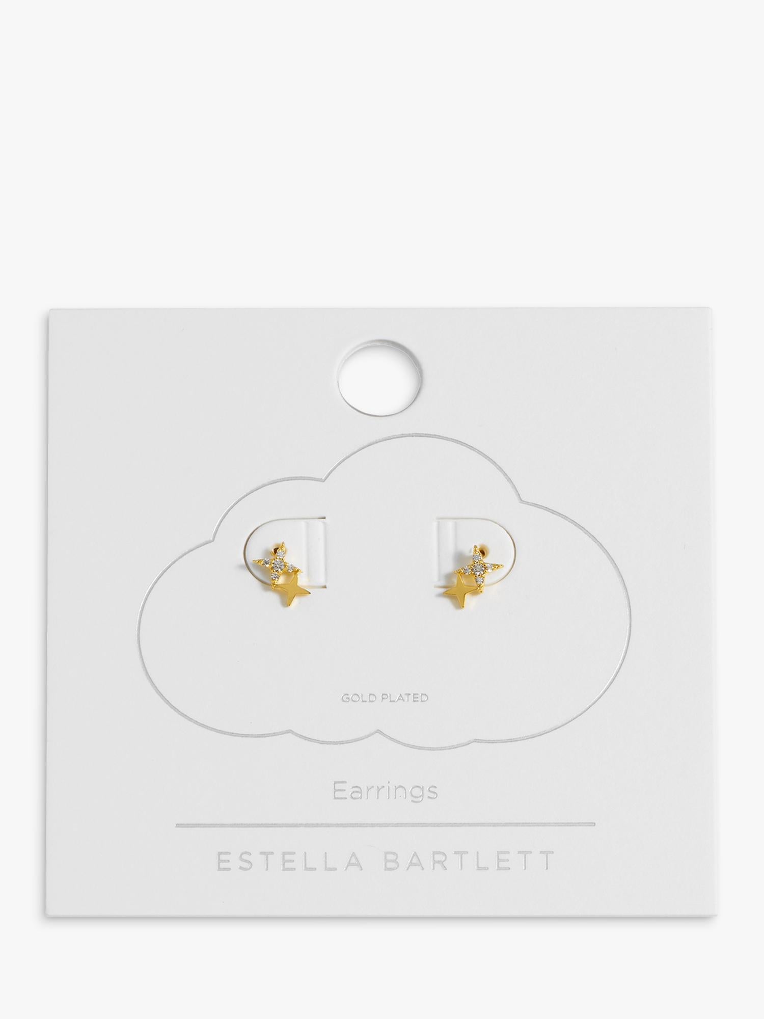 Estella Bartlett Stern Zirkonia Ohrstecker Gold - Britisches Produkt