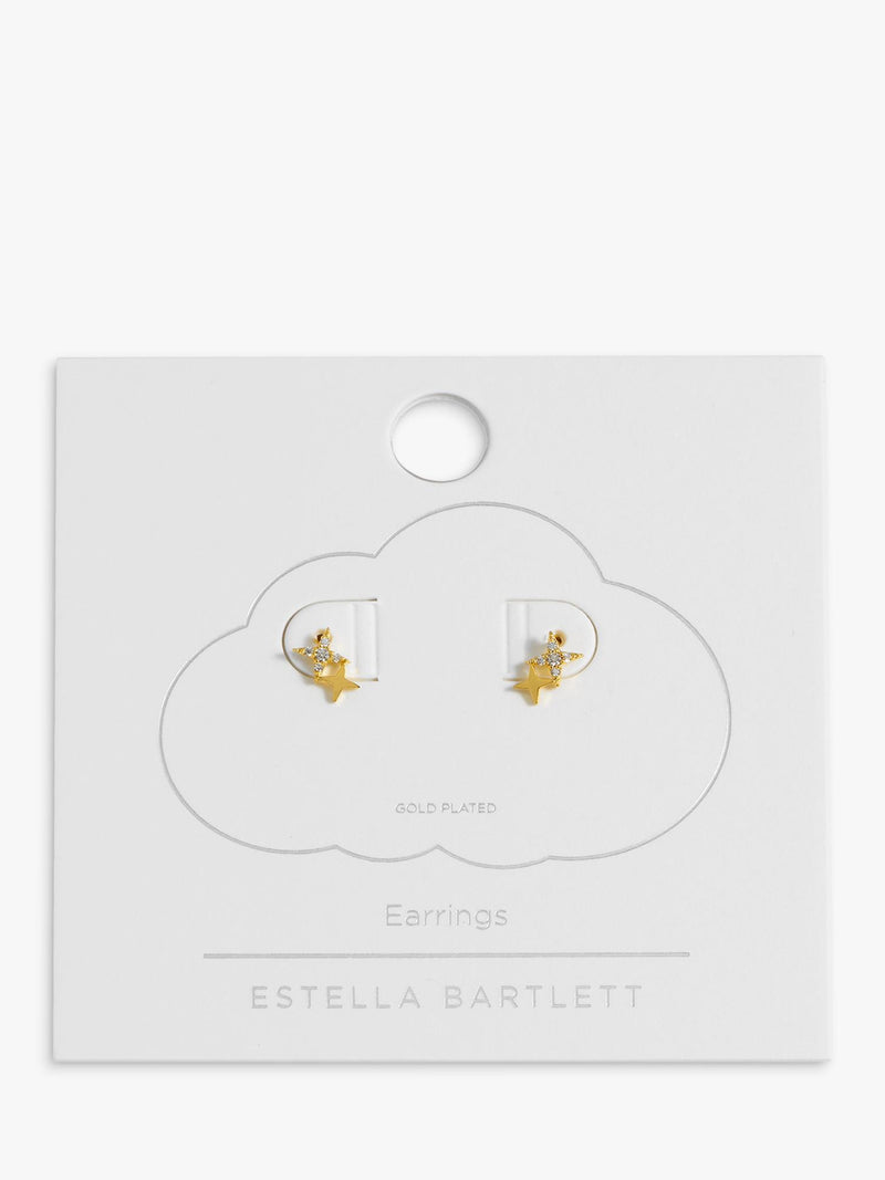 Estella Bartlett Stern Zirkonia Ohrstecker Gold - Britisches Produkt