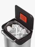 Joseph Joseph 30L trash compactor pedal bin with fingerprint-proof coating, UK version