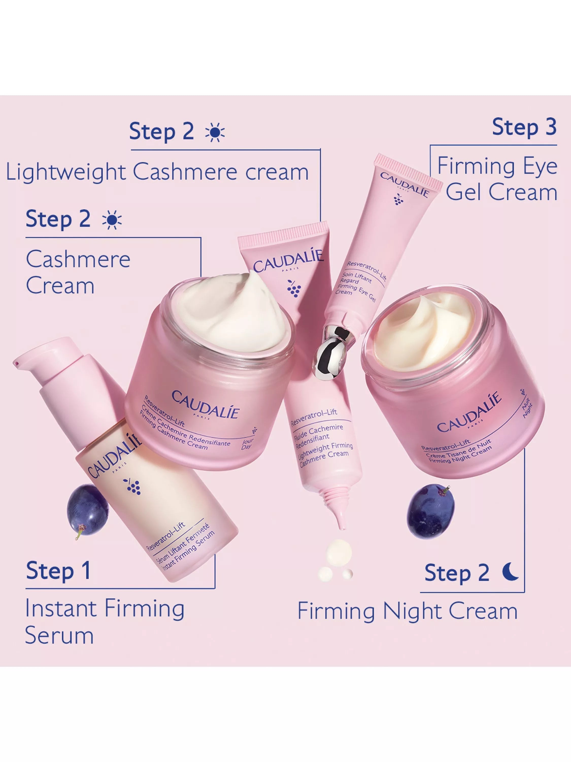 Caudalie Resveratrol Lift firming night moisturiser 50ml, imported from the UK